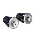 Two Pair Bike Bicycle Aluminum Handlebar Grips Handle Bar Cap Gray