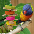 Parrot Bird Pet Hanging Swing Bird Corn Husk Chewing Bite Scratch Toys Newly