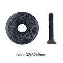 MTB Road Bike Stem Top Cap 28.6mm Tube Fork Headset Bowl Cover (Black) Newly