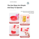 Bubble Guns Toys 12 Holes Electric Bubbles Machine for Kids Play (Pink)