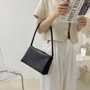 Retro Women Soft PU Solid Color Shoulder Bag Casual Ladies Multi Layer Handbag