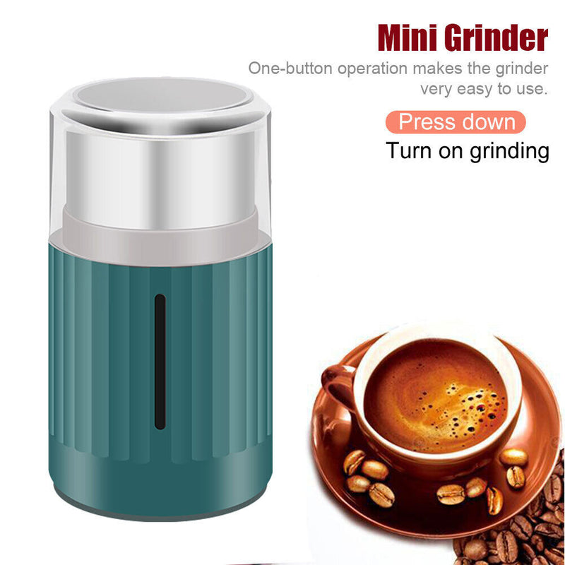 Electric Multigrain Coffee Bean Grinder Nut Spice Grinding Machine (Green)