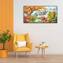 11CT Full Cross Stitch Idyllic Beauty Stamped DIY Embroidery Kits Handmade