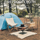 ShineTrip Fiberglass Fire Pit Mat with Storage Bag Fireproof Stove Grill Bl