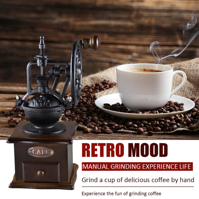 Retro Manual Coffee Grinder Hand Handmade Adjustable Coffee Bean Grind Mill