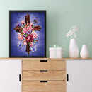 5D Diamond Painting Cross Flower Butterfly Full Square Drill Mosaic Rhinestones