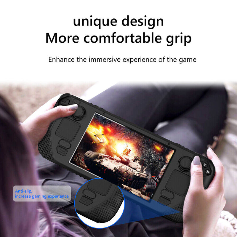 #A Anti Fall Silicone Cover for Steam Deck Game Console Protective Thumb Grip Co