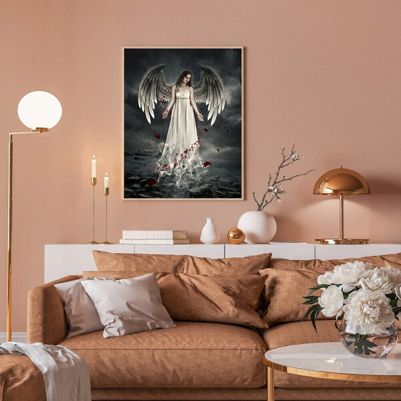 Angel Wings Oil Paint By Numbers Kits DIY Handpainted on Canvas Wall Art