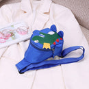 Kids Chest Bag Cute Fanny Cartoon Cross-body Money Pouch (Blue Dinosaur)