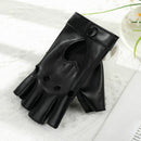 Fingerless Waterproof Driving Mittens Punk Glove Dancing Mittens Leather Gloves