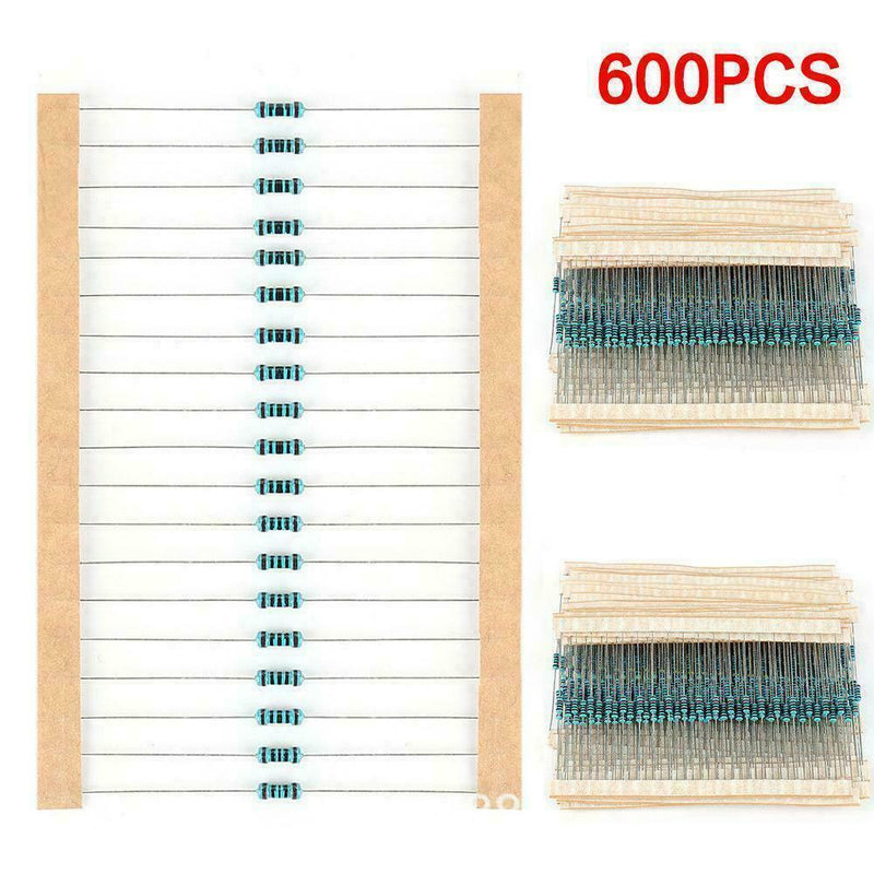 600PCS 30 Values 1/4W 1% Metal Film Resistors Resistance Set Kits Z1K8