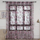 Tulle Floral Window Sheer Curtain Bedroom Home Voile Panel Drapes Peony Cur