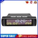 AN01 TPMS Look Solar Car Digital Clock with Date In-Car Temperature Display