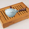 Portable Chinese Gongfu Kung Fu Tea Set Rotating Ceramic Teapot Teaware (I)