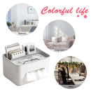 Tissue Box Napkin Holder Remote Control Home Storage Desk Organizer (Grey) Newly