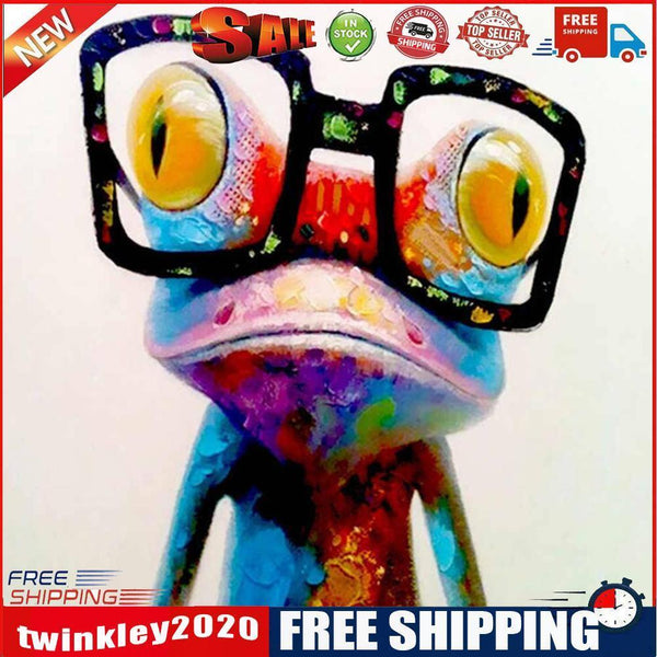 DIY Digital Oil Painting By Numbers Kits Glasses Frog Color Drawing Picture