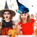 Halloween Party Felt Witch Hat Adjustable Party Witch Hat Prop (Blue) Newly