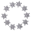 10pcs Acrylic Rhinestone Button DIY Wedding Dress Button Snowflake Shape Craft T