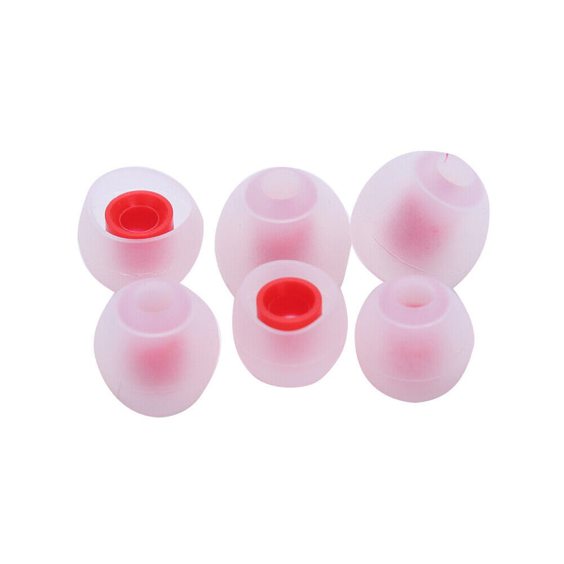 6pcs In Ear Earphone Silicone Earbuds Replace for KZ Headset (White+Red) Newly