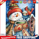 5D DIY Cartoon Snowman Full Round Drill Diamond Painting Kit Artwork Craft
