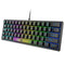 K61 RGB Wired Keyboard 60 Percent 62 Keys Ergonomic Gaming Keyboard (Black)