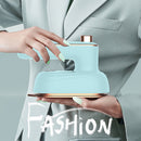 Mini Steam Iron Handheld Wet Dry Portable Garment Steamer (EU Light Blue)