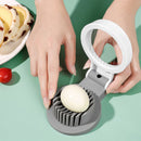 Household Kitchen Egg Cutter Portable Stainless Steel Slicing Section for Fruits