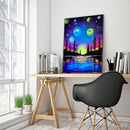 5D Rhinestone Pine Night View Mosaic Full Round Drill Diamond Painting Art Decor