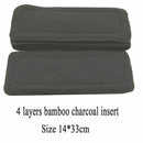 1pc Reusable 4 Layers Bamboo Charcoal Insert Baby Cloth Diaper Nappy Use Newly