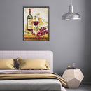 Full Embroidery DIY 14CT Grapes Wine Stamped Eco-Cotton Thread Cross Stitch Kit