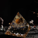 Ogan Pyramid Handmade Crushed Stone Crystal Energy Pyramid Jewelry (D)