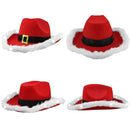 CHRISTMAS Light Up LED Cowboy Hat SANTA Costume party COUNTRY FUN`