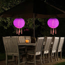 Solar Nylon Lantern Lamp Waterproof Hanging Light Festival Decor (Rose) Newly