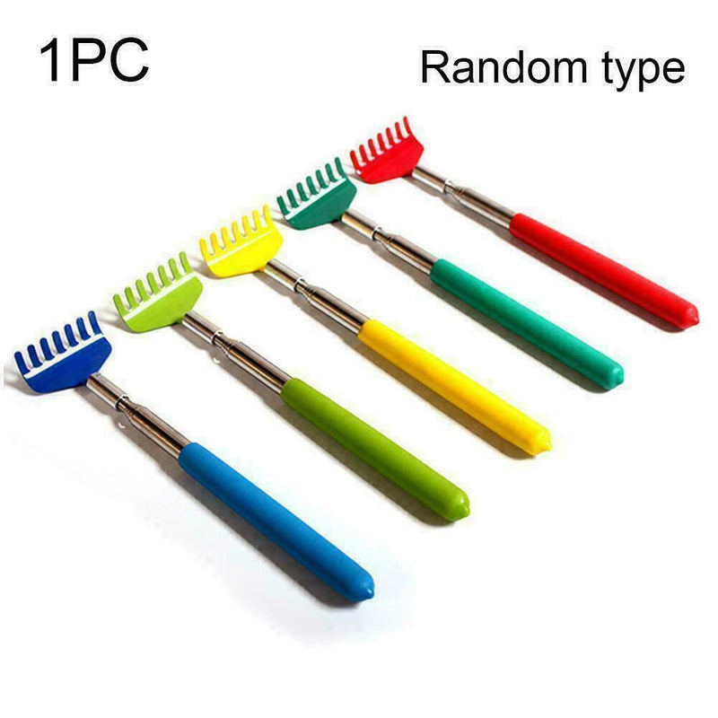 1x Steel Telescopic Scratcher Itch Back Massage Stick For Adjustable F1X8 Y4H4