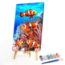 Canvas Painted Oil Paint By Numbers Goldfish DIY Wall Art Modern Bedroom Decor