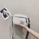 Women Canvas Patchwork Messenger Shoulder Bag Casual Fashion Mini Coin Purse