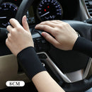 Elastic Wristband Summer Ice Silk Sport Cycling Wrist Brace (Black 8cm) Newly