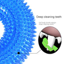 Dog TPR Chew Bite Toys Circle Ring Tooth Cleaning Sound Toys Pet Puppy Suppli