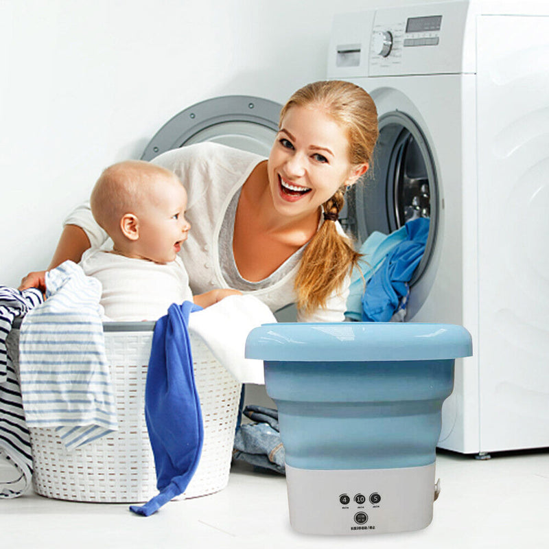 #A Mini Folding Washing Machine Household Portable Personal Travel Cleaning Wash