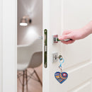 5pcs DIY Diamond Painting Heart Keychain Full Special Shaped Drill (QC001)