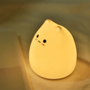 Cute 7 Color LED Night Light Soft Silicone Cat Pat Lamp Kids Gifts (Cute) Newly
