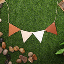 Outdoor Triangle Hanging Flag Leather Banners 12 Flags Bunting Camping Equipm