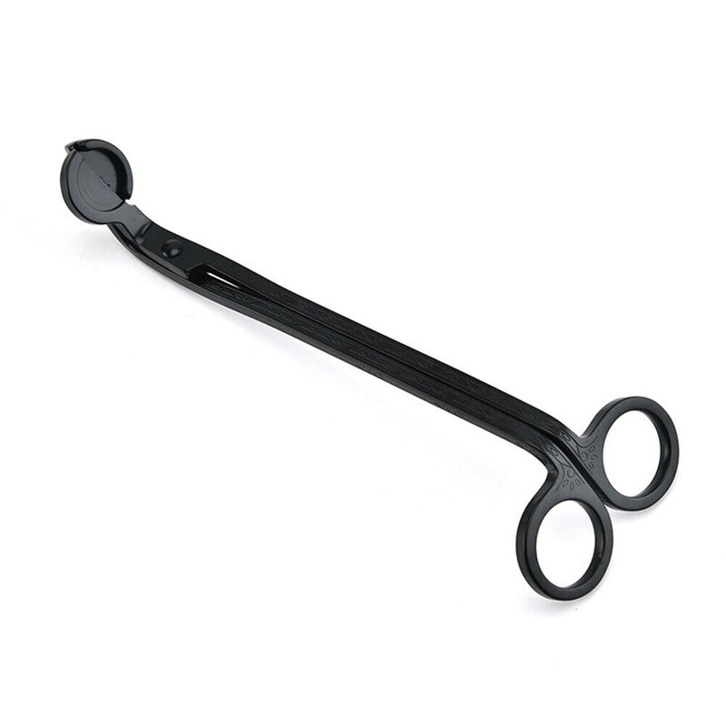 Wick Trimmer Steel Candle Snuffer Cutter Oil Lamp Trim Scissors (Black) Newly
