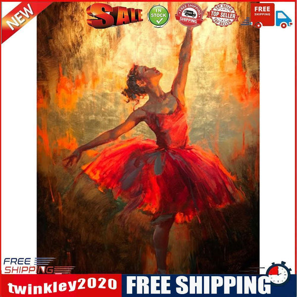 Dancing Girl Oil Paint By Numbers Kits DIY Handpainted on Canvas Wall Art