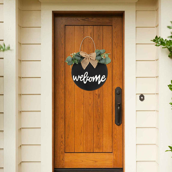 Decorations Outdoor Hanging Wreaths Welcome Sign Hanging Door Sign Porch