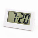 Mini LCD Digital Electronic Desktop Time Clocks Silent Desk Clocks (White)