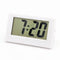 Mini LCD Digital Electronic Desktop Time Clocks Silent Desk Clocks (White)