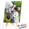 Girl Horse Oil Paint by Numbers Hand Painted Frameless Picture Home Ornamen