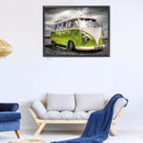 DIY Full Square Drill Diamond Painting Mosaic 5D Green Minibus Kit Bedroom Decor