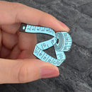 Fashion Brooch Enamel Measuring Tape Creative Badges Pins Jacket Ornaments Gift